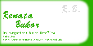 renata bukor business card